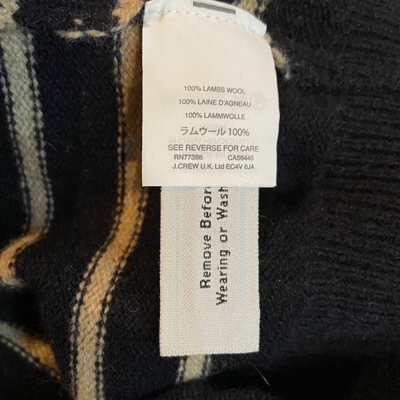 J Crew Striped Blue and Cream Sweater - Picture 6 of 6